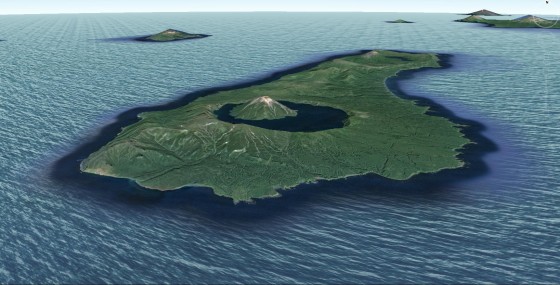 温禰古丹島（おんねこたんとう）＠GoogleEarth