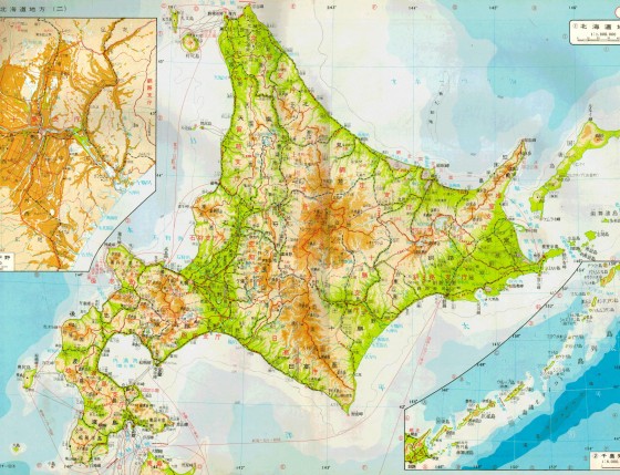 　　　1971年頃の北海道地図